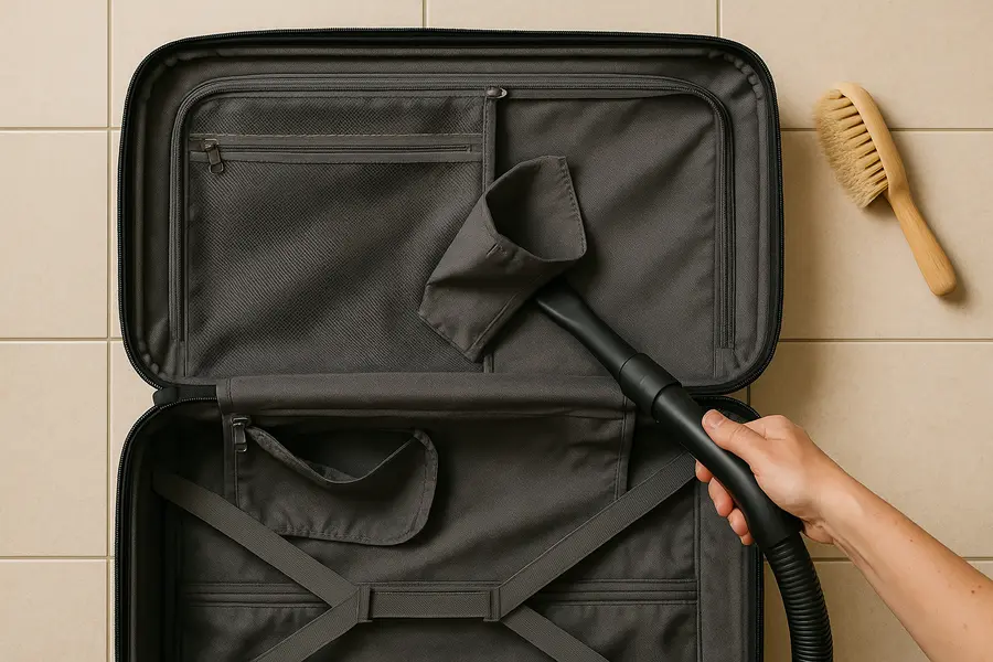 how to clean luggage without washing