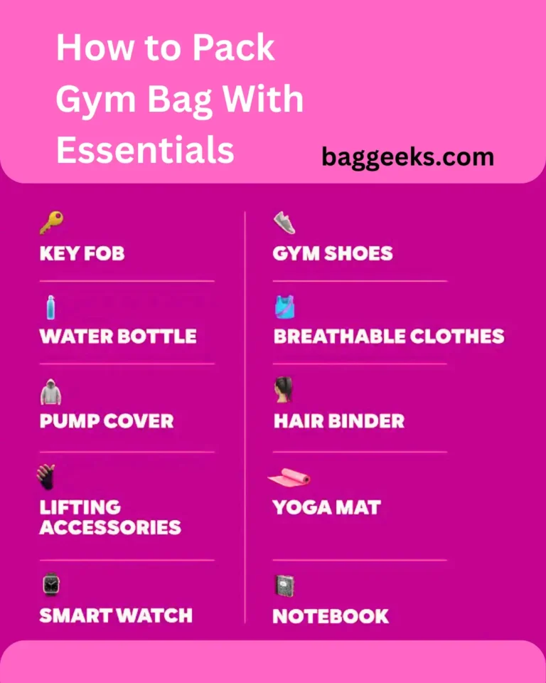 is there any special way to pack a gym bag